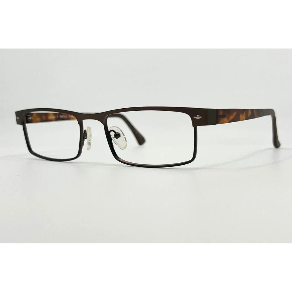Pentax Eyeglass Frames Mens Brown Attitude 5 Z87-2+ Rectangular 140mm